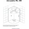 Душевая кабина ACQUAZZONE ALEXANDRA 90 (90x90)