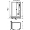 Душевая кабина Radomir Диана 1 стекло прозрачное (118x108)